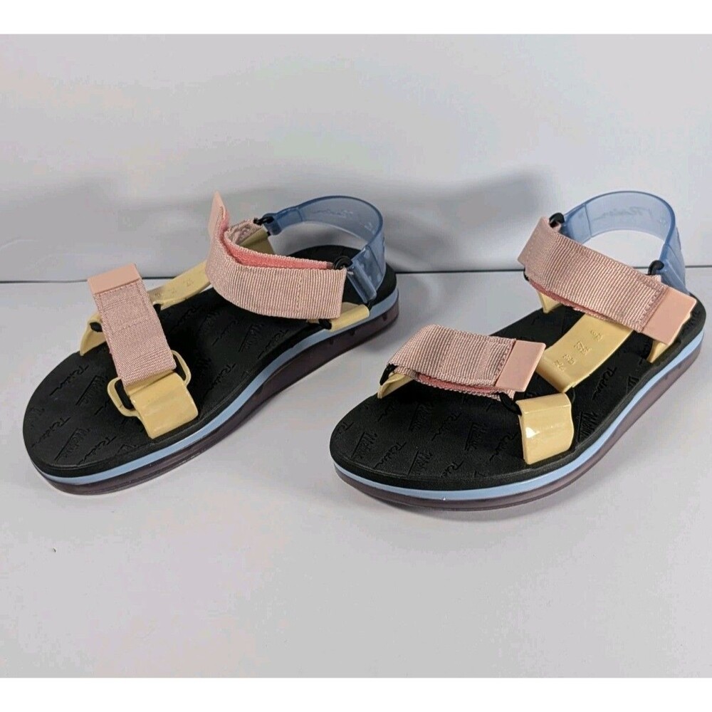 Melissa x Rider Papete Women's 8 Sandal Black Pink Yellow Bubblegum Scented NIB - Picture 2 of 12